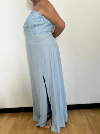 Vestido largo azul talla XL