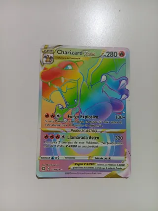Charizard V-ASTRO Arcoíris Pokémon TCG