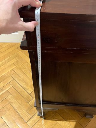 Mesilla auxiliar/cómoda de madera nogal