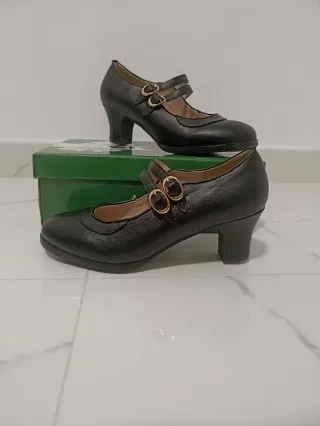 Zapatos de Flamenco Negros Mujer