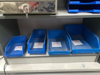 Gavetas apilables azules