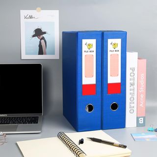 Pack 2 Cajas Archivo Plástico A4 Lomo 88mm NUEVAS