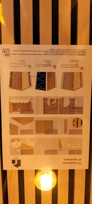 Panel Acústico decorativo natural de Madera