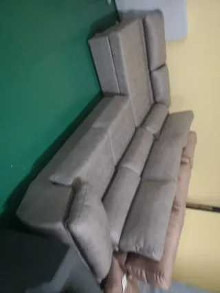 Chaiselongue modular tela beige/gris última unidad