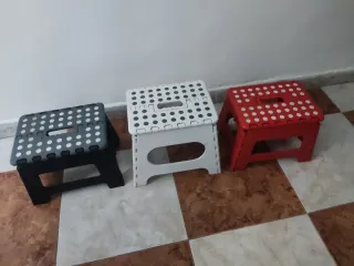 Taburetes Plegables Plástico (Pack 3)