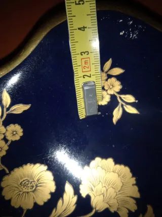 Plato Porcelana Royale Azul Dorado