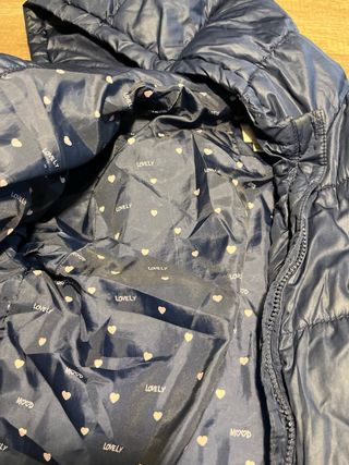 Abrigo acolchado niña azul marino