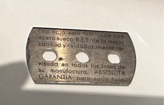 Cuchilla de afeitar antigua BETER “Mano Negra” nº8