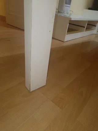 Mesa Comedor Cristal Negra/Blanca y 6 sillas