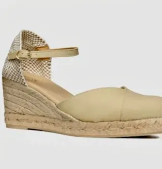 Sandalias Geox Talla 37 Beige y Negro