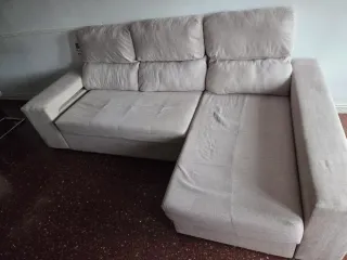 Sofá modular beige tela