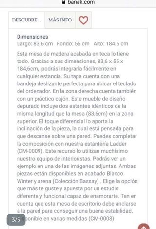 Escritorio Banak Madera