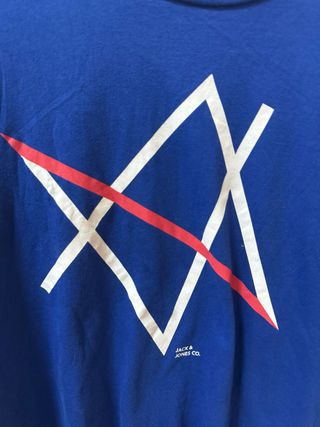 Camiseta Jack Jones Manga Larga Azul