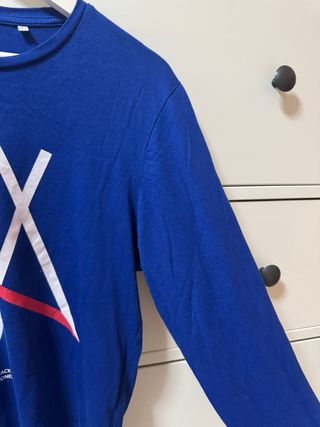 Camiseta Jack Jones Manga Larga Azul