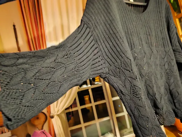 Jersey oversize negro calado