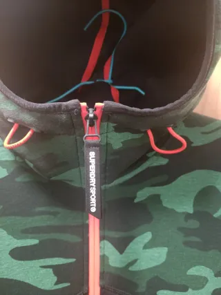 Sudadera Superdry Sport Camuflaje Verde Talla M