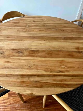 Mesa redonda madera 120cm