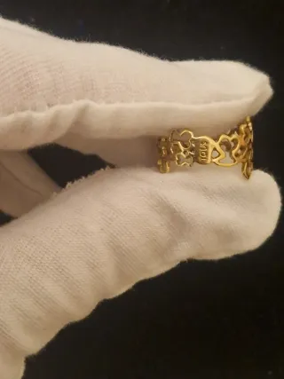 Lote Pulsera y Anillo Tous Milosos Oro
