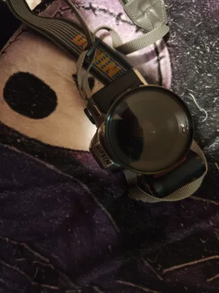 Cámara Nikon Analógica Plata y Negra