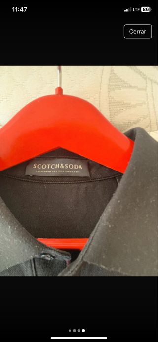 Polo manga larga Scotch & Soda negro