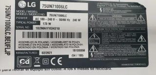 Placa Fuente TV LG 75UN71006LC