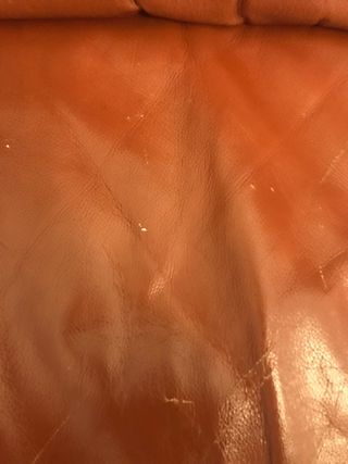 Sofá de piel marrón de 3 plazas 170 cm