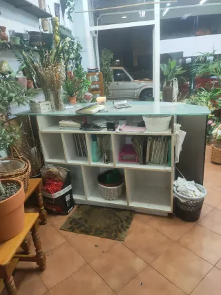 Mostrador comercial curvo