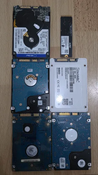 Lote 6 discos duros 2.5 portatil defectuosos