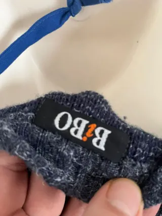 Cardigan Vintage Lana Unisex Blu/Marr