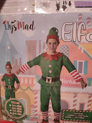Disfraz Elfo Infantil Talla 5-6 Años
