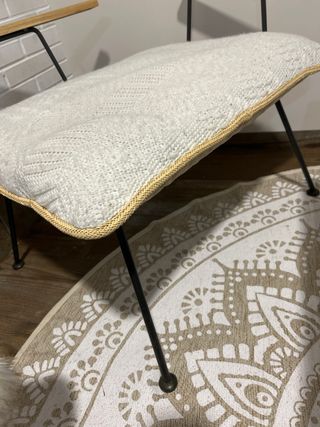 Butaca nórdica lana, madera y hierro