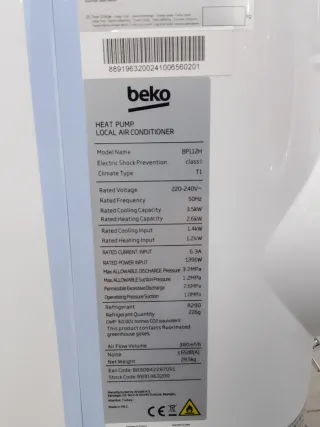 Beko BP112H Aire Acondicionado Bomba Calor