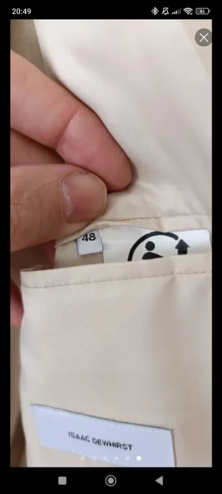 Traje de chaqueta beige