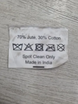 Tappeto rotondo in juta a spirale nero/marrone