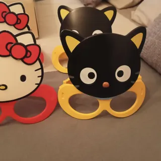 Mascherine Carnevale Hello Kitty e Gatto Nero