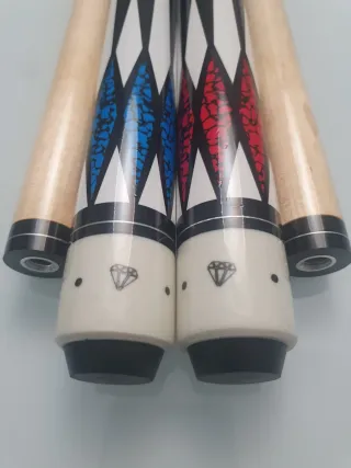 2 Tacos de Billar DIAMOND BLUE Y RED NUEVOS