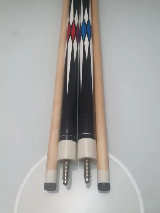 2 Tacos de Billar DIAMOND BLUE Y RED NUEVOS