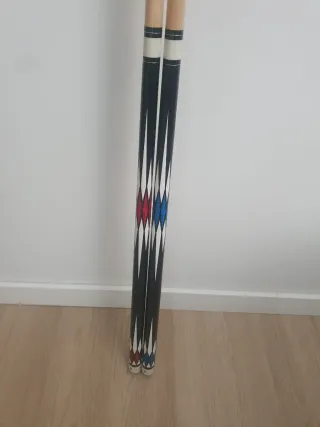 2 Tacos de Billar DIAMOND BLUE Y RED NUEVOS