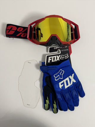 Gafas 100% y Guantes Fox Nuevos 911