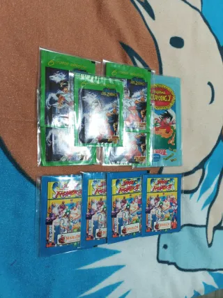Lote Sobres Cromos Dragon Ball y Street Fighter