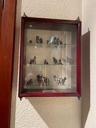 Vitrina expositora de madera y cristal