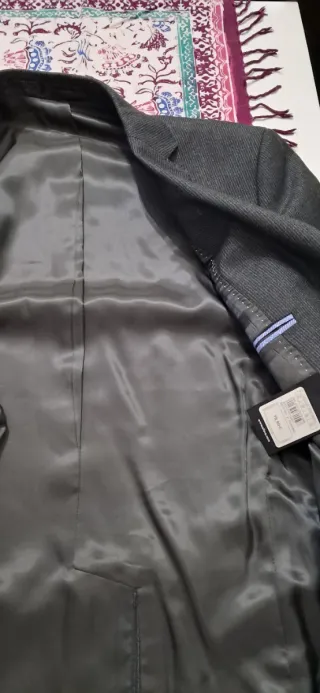 Americana Sfera Negra Rayas Grises