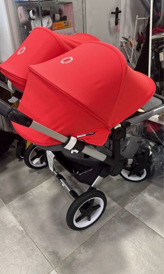 Bugaboo Donkey 5 Silla Gemelar Roja