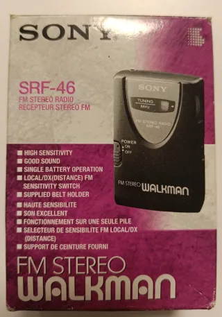 Radio Sony Walkman FM Stereo SRF-46