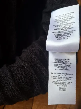 Jersey Polo Ralph Lauren Negro Cable Knit Talla M