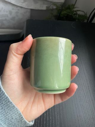 Vela de cerámica verde