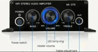 Mini Amplificador Audio AK270 de 400W + Fuente