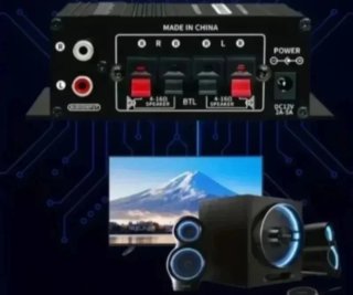 Mini Amplificador Audio AK270 de 400W + Fuente