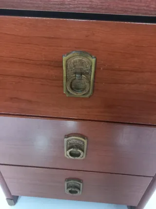 Mesita de noche madera y metal