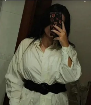 Camisa blanca oversize mujer